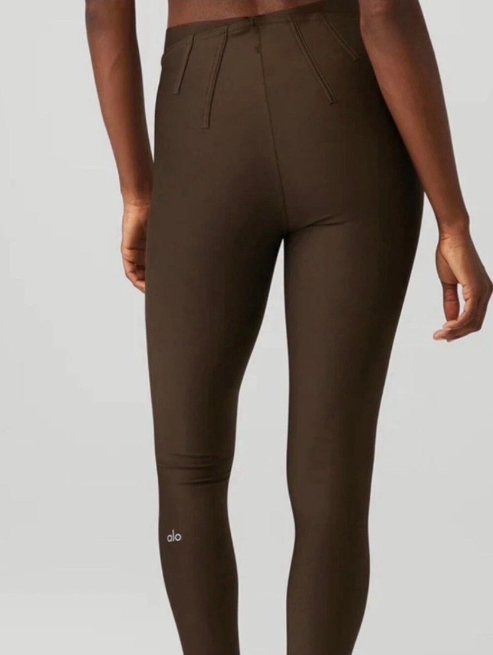Alo Yoga Brown Airlift High-Waist 7/8 Corset Leggings Size S